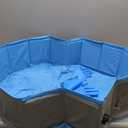 Foldable Dog Pool, Portable Pet Bath Tub and Kiddie Swimming Pool, Collapsible Bathtub for Puppies, Small, Medium and Large Dogs, Cats and Kids, 32 x 8 in, Gray