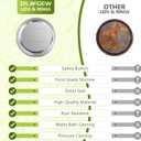 52Pcs Wide Mouth Canning Lids, Rings for Ball & Kerr Mason Jar Lids with Bands - Food Grade with Silicone Airtight Seal Split-Type Metal Large Ball Lids (Silver)