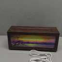 Essential Oil Diffusers Ultrasonic Fireplace Flame Aromatherapy Diffuser, Auto Shut-Off, Timer Setting, 7 Colors LED Lights Changing for Home, Office, Spa 200ml (Wood Grain)