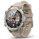 Smart Watch for Men, with GPS, Offline Maps, Heart Rate, Blood Oxygen, Stress, Sleep Monitor, 178 Sports Modes, 5ATM Waterproof Round Watch, 1.43-inch AMOLED Display, Compatible Android and iOS Khaki