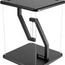 VIVO Anti-Gravity 12 inch Tabletop Speaker Stand, Floating Modern Speaker Holder, Audio Platform, Tensegrity Display Shelf for Home, 15 inches High, Black, STAND-TEN01B