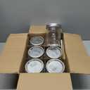 Wide Mouth Glass Mason Jars 16 oz, 6 Pack Glass Canning Jars with Metal Airtight Lids and Bands and Measurement Marks, for Canning, Preserving, Overnight Oats, Jam, Jelly, Food Storage, DIY etc