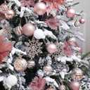 Christmas Balls Ornaments -36pcs Shatterproof Christmas Tree Decorations with Hanging Loop for Xmas Tree Wedding Holiday Party Home Decor,6 Styles in 3 Sizes(Rose Gold)