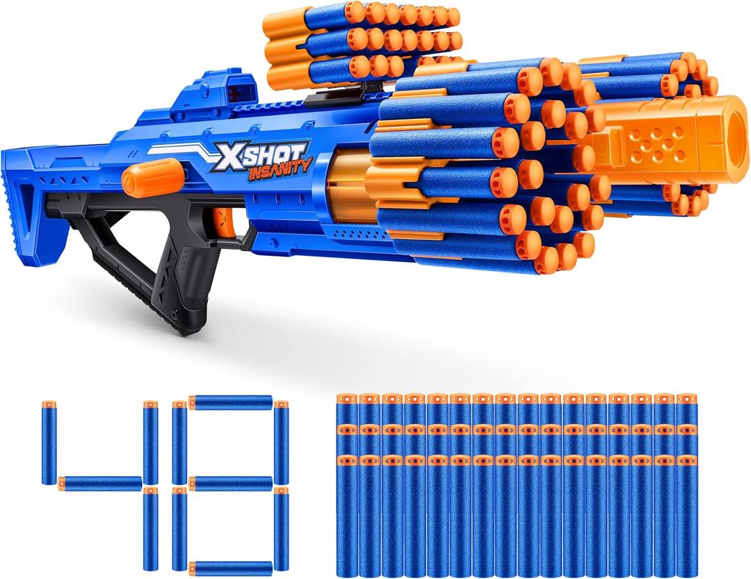 XSHOT Insanity Bezerko by ZURU - 48 Dart Outdoor Toy with Air Pocket Technology and Storage for Boys, Girls, Teens and Adults (Berzerko)