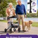 KEKOY Walkers for Seniors with Seat, 500lbs Bariatric Rollator Walker -Grey