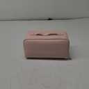 Vlando Makeup Bag,Large Capacity Toiletry Bag for Women Waterproof Portable Make up Pouch PU Leather Open Flat Cosmetic Bag(Peach Pink)