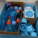 Air-Powered STEM Building Toys - Bluetooth Learning Toys with Wireless Music Play, Rechargeable & Play While Charging, STEM Toys for 3+ Year Old, DIY Kids Building Toys Birthday Gifts for Kids