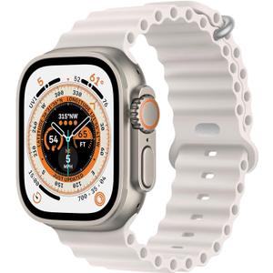 Ocean Band Compatible with Apple Watch Ultra 2 Band 49mm 45mm 44mm 42mm 46mm Women Men, Silicone Sport Band Adjustable Strap With Buckle for Apple Watch Ultra 3 1 iWatch Series 11 10 9 8 7 6 5 4 3 2 SE