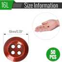 2 x Resin Sewing Buttons,10mm Sewing Round Shirt Button for CraftsDIY and Clothes Sewing (Red Coffee,50pcs)