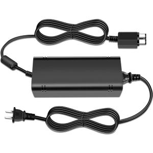 Futurebatt Xbox 360S/ Slim (Only fit 360 S) Power Supply, AC Adapter Power Supply Cord Brick for Xbox 360 Slim Auto Voltage (Black)