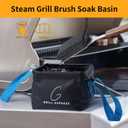 Collapsible Water Bucket for Grill Brush Heads, Durable Dunk Tank for Stainless-Steel Grates and Steam Grills (Bucket Only, No Brush Included)