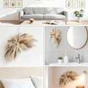 Fluffy Boho Wall Decor - DIY Pampas Grass Kits,Need to Assemble,Decorative Pampas Cloud,Mirror Decorative,for Entryway Bedroom Living Room Bathroom House Warming Gifts New Home Essential