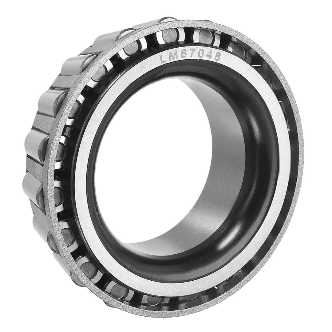 uxcell LM67048 Tapered Roller Bearing Cone, 1.24" Bore x 2.09" OD x 0.65" Thick, Chrome Steel Taper Bearing, ABEC-3