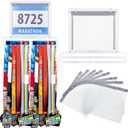 Moxweyeni Race Medal and Bib Display Medal Hanger Running Bib Holder Wall Mounted Hanging Rack stands Gifts for Runners(White,13.78 x 11.22 Inch,Classic)