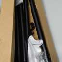 Ottsuls Curtain Rods for Windows, 32 to 90 or 101 Inches Max Adjustable Length, 1 Inch Diameter, Black Decorative Curtain Rod Set, Rustproof Heavy Duty Metal Pole with Brackets