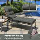 Outdoor Lounge Chair Cushions, 74.4 x 22 x 4.7 Inches Waterproof Fade Resistant Patio Cushion for Chaise Lounger
