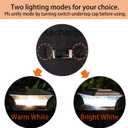 HUYIENO Solar Post Cap Lights Outdoor LED Lighting Deck Fence Cap Light Two Light Modes Warm White/Bright White Suitable for 4x4 Wooden Posts Brushed Copper 2PK