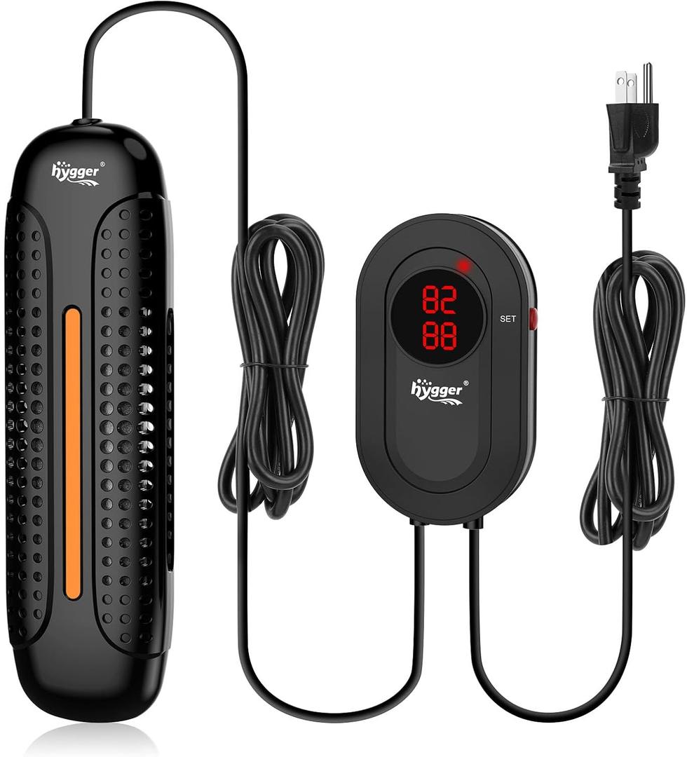 hygger 800W Aquarium Heater with LED Controller, 80-220 Gallon Fish Tank | Anti-Cooking Fish Alarm, Auto Stop Heating Protection, Multiple Security Features, for Freshwater and Saltwater Tanks