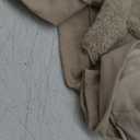 Womens Fleece Jacket Fall Winter Full Zip Sherpa Coat with Hood, Large