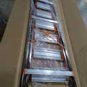 7 Step Folding Ladder, Portable Sturdy Steel Ladder, Heavy-Duty Step Stool with Anti-Slip Pedal and Handrails for Home & Kitchen Use