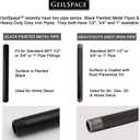 GeilSpace 6 Pack 3/4" 36" Pre-Cut Black Metal Pipe, Industrial Steel Fits Standard Three Quarters Inch Black Threaded Pipes and Fittings - Vintage DIY Industrial Shelving (3/4" 36")