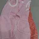 2 Pieces Dog Dress Princess Stripe Pet Dresses for Small Dogs Cute Bowknot Dog Summer Clothes for Dogs Cats Pets Puppy Chihuahua Yorkies (Red+Pink) S