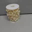 Bingcute 100 Feet Fishing Line Artificial Pearls String Beads Chain Garland Flowers Wedding Party Decoration,Party Supplies, Ivory