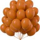 PartyWoo Burnt Orange Balloons 100 pcs 10 Inch Terracotta Rust Fall Color Latex Helium Balloons for Graduation Thanksgiving Halloween Baby Shower Birthday Party Decorations Orange-F53