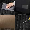 F150 Front Seat Covers Faux Leather, fit for 2015-2026 F150 SuperCrew SuperCab Regular Cab 2017-2026 F250 F350 F450 Super Duty Crew Cab SuperCab Regular Cab(Front Pair, Black 2 pcs)