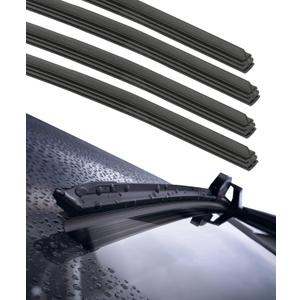 4PCS Wiper Blade Refill,Car Windshield Wipers,Car Accessories Universal Wipers Inserts for Front and Rear Windshield,Automotive Replacement,Suitable for Most Cars,SUV,RV,Trucks,Minivan