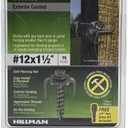 Exterior-Coated Fence Post Screws #12 x 1-1/2", Heavy Duty Wood Screws for Fencing, Decking Construction, Self Tapping Screws for Treated Lumber, Drywall, #12 x 1-1/2", 75 Pieces, 9976304