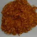 ColorGround Short Fluffy Curly Orange Red Cosplay Wig Women Costume for Halloween