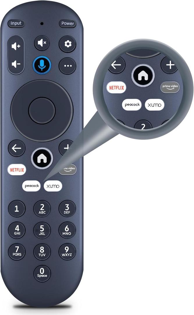 Replacement for Element Xumo TV Stream Box Voice Remote Control, Compatible with Element 65 4K UHD HDR Xumo TV E500AC65C E500AC43C E500AC55C E500AC50C