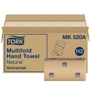 Tork Multifold 1-Ply Natural Hand Towel, 16 pks., 250 towels/pack