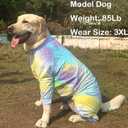 Dog Pajamas for Dogs Cotton Tie dye Pet Clothes Dog Onesie Jumpsuit Pet Sleeper Shirts Full Coverage Dog Pjs (3XL Blue Tiedye)