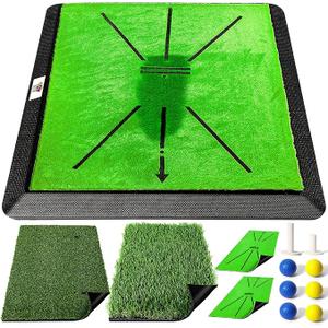 TOY Life 4-in-1 Golf Putting Mats for Outdoor and Indoor Practice with Path Feedback, 4 Replaceable Turf Swing Mats for Chipping Training with Putting Mat