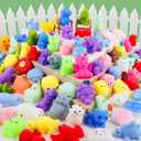 130Pcs Mochi Squishy Toys, Mini Kawaii Squishies Stress Relief Fidget Toys Bulk for Kids Party Favors, Birthday Gifts, Easter Egg Fillers, Valentines Goodie Bags ,Christmas Stocking Stuffers