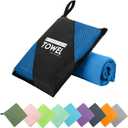 ZIUDBOC Microfiber Travel Towel, Soft Lightweight Quick Dry Towel, Super Absorbent Compact Travel & Sports & Beach Towels for Camping, Backpack, Gym, Swimming, Yoga, Hiking (XXL:40"×72" -Blue)