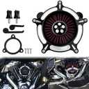 HDBUBALUS Motorcyle Air Cleaner Air Filter Intake Kit Fit For Harley M8 Softail 2018-2023 Touring 2017-2023 Trike 2017-2023 Red