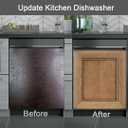 Distressed Wood Grain Magnetic Dishwasher Cover Panel Decals - Natural Wood Self Adhesive Vinyl Sticker Kitchen Art Decorative Cover, 23＂W x 26＂H