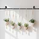 Ihomepark Plant Hanging Rod 44.5”, Plant Rod for Hanging Plants Indoor, Vertical Planter Hnaging for Wall Mount Window or Ceiling, Black