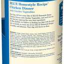 Blue Buffalo Homestyle Recipe Adult Wet Dog Food, Made with Natural Ingredients, Chicken Dinner with Garden Vegetables, 12.5-oz Can (Pack of 12) BBD: 05-04-28