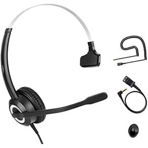 Cisco Phone Headset Mic Noise Cancelling Compatible with Cisco Phones 6861 7942g 7965g 8841 8851 8861 8945 8961 Series Model Includes U10 RJ9 Cord and 3.5mm Jack Adapter