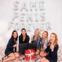 2 x 16 Inches Same Forever Balloons Hanging Banner Decorations, Silver Aluminum Foil Letter Balloons for Wedding Bachelorette Bridal Shower Hen Party Supplies