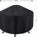 Round Fire Pit Cover for 22-34 Inch Firepit, Heavy Duty Outdoor Patio Fireplace Covers - Waterproof Dustproof Anti UV and Tear Resistant