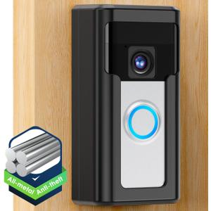 Liwin All-Metal Adhesive Video Doorbell Mount Compatible with Ring/Blink Wireless Video Doorbell, No-Drill Mounting Bracket Wedge Adapter Holder Accessories for Home Rentals, Black Liwin All-Metal Adhesive Video Doorbell Mount Compatible with Ring/Blink Wireless Video Doorbell, No-Drill Mounting Bracket Wedge Adapter Holder Accessories for Home Rentals, Black