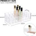 ELLDOO Rollerball Perfume Organizer, 24 Spaces Clear Acrylic Perfume Storage Holder Beauty Scent Holder, Makeup Lipgloss Lipstick Display Case