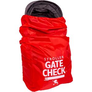 J.L. Childress Gate Check Bag for Single & Double Strollers - Stroller Bag for Airplane - Large Stroller Travel Bag for Airplane - Air Travel Stroller Bag (Red)