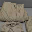 Bedsure Queen Sheet Set -  Pieces Soft Queen Size Sheets - Breathable & Cooling - Hotel Luxury - Easy Care Polyester Microfiber Bedding for Women, Men, Light Khaki