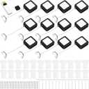 Mimorou 12 Pcs 6.5 ft Retractable Security Cable Lock with Double Sided Adhesive and Screws TV Remote Control Tether Cord Leash Anti Lost Rope Security Lanyard Lock for TV Tablets Showroom